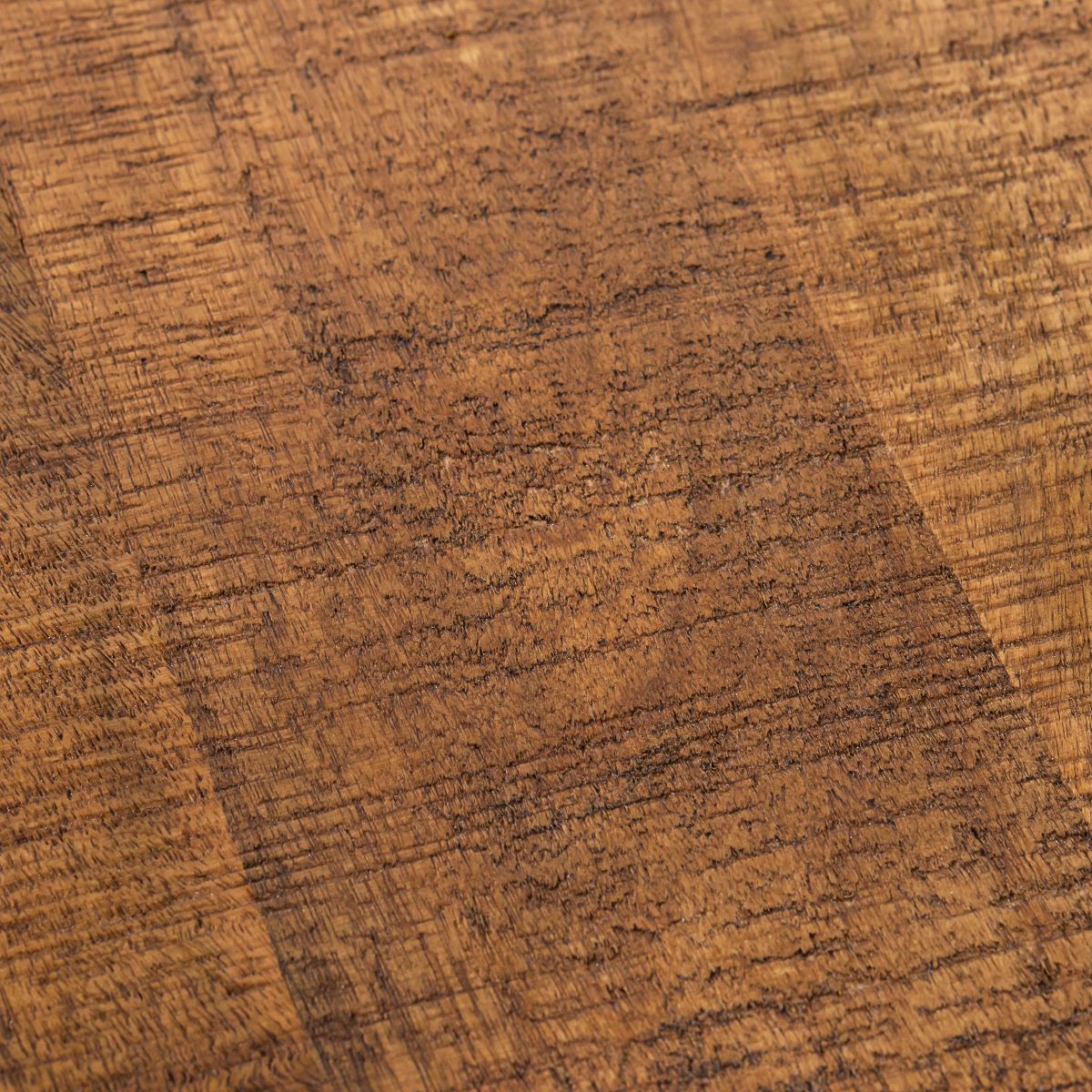 かなでもののヴィンテージ家具のような趣のある無垢のマンゴーウッド天板・クローズアップ