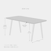 スマート造作テーブル / FENIX NTM 全9色 × 黒スチール脚
