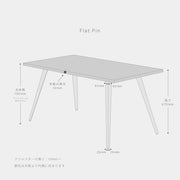 スマート造作テーブル / 無垢 ホワイトアッシュ × ステンレススチール脚