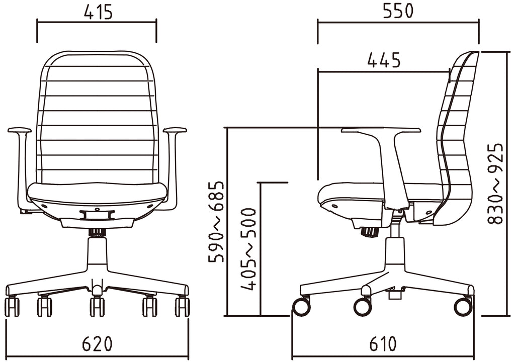 回転イス《LIMINA》ファブリックタイプ 肘付 LM-45M1-FBK-04-OBP、LM-45M1-FBK-06-OBP、LM-45M1-FBK-24-OBP