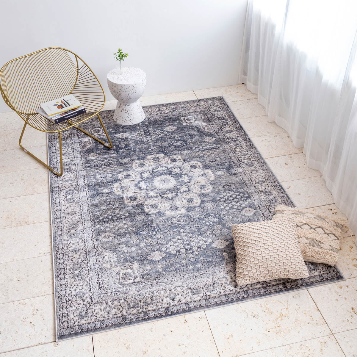 Arabesque Stone Vintage Rug  160×220