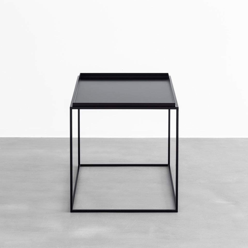 かなでものの天板が取り外せるブラックスチールのシャープなサイドテーブルL 2