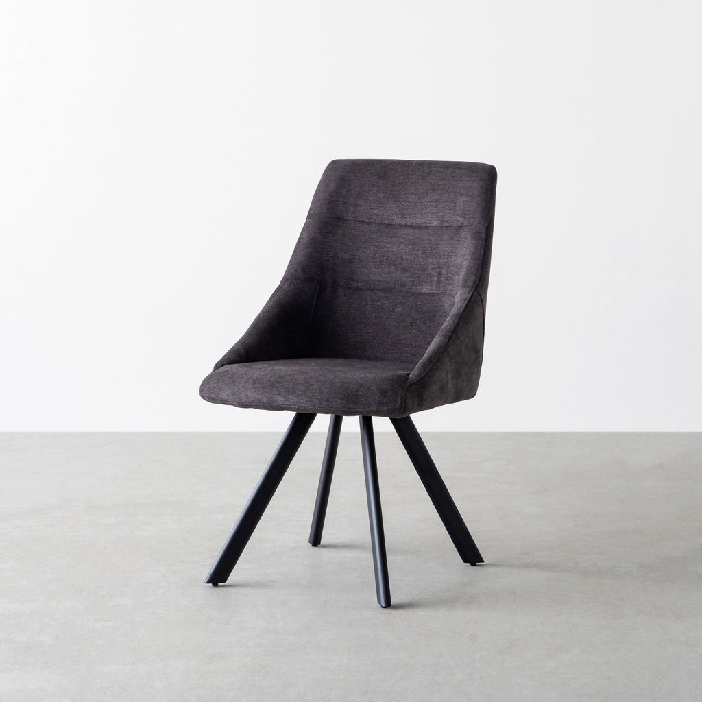 レトロモダンなファブリック素材のダイニングチェア