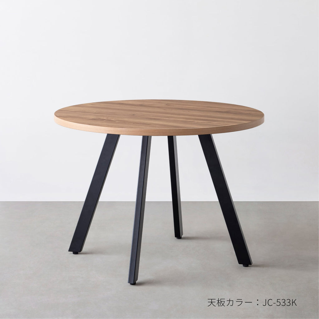 Kanademonoのメラミン素材のスマート造作ラウンドカフェテーブル 