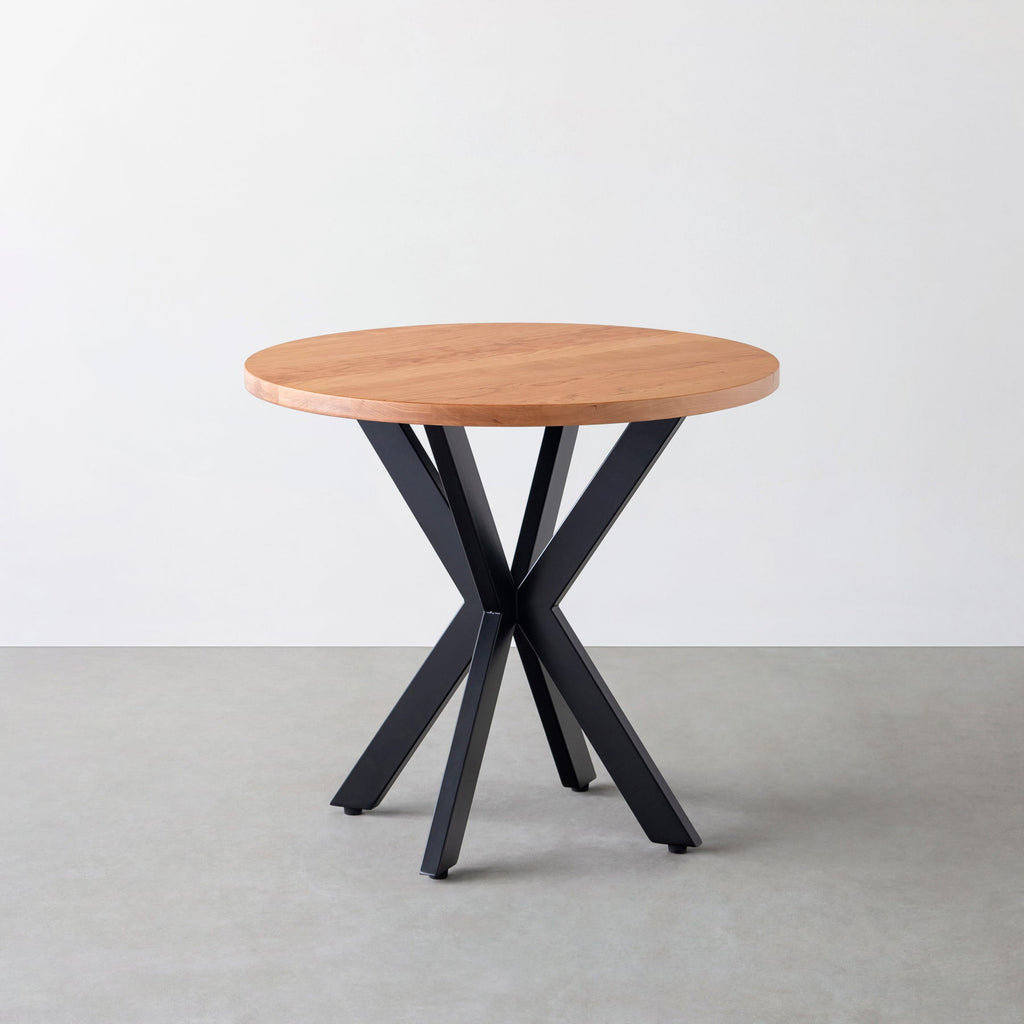 Kanademonoの無垢ブラックチェリーのカフェテーブル