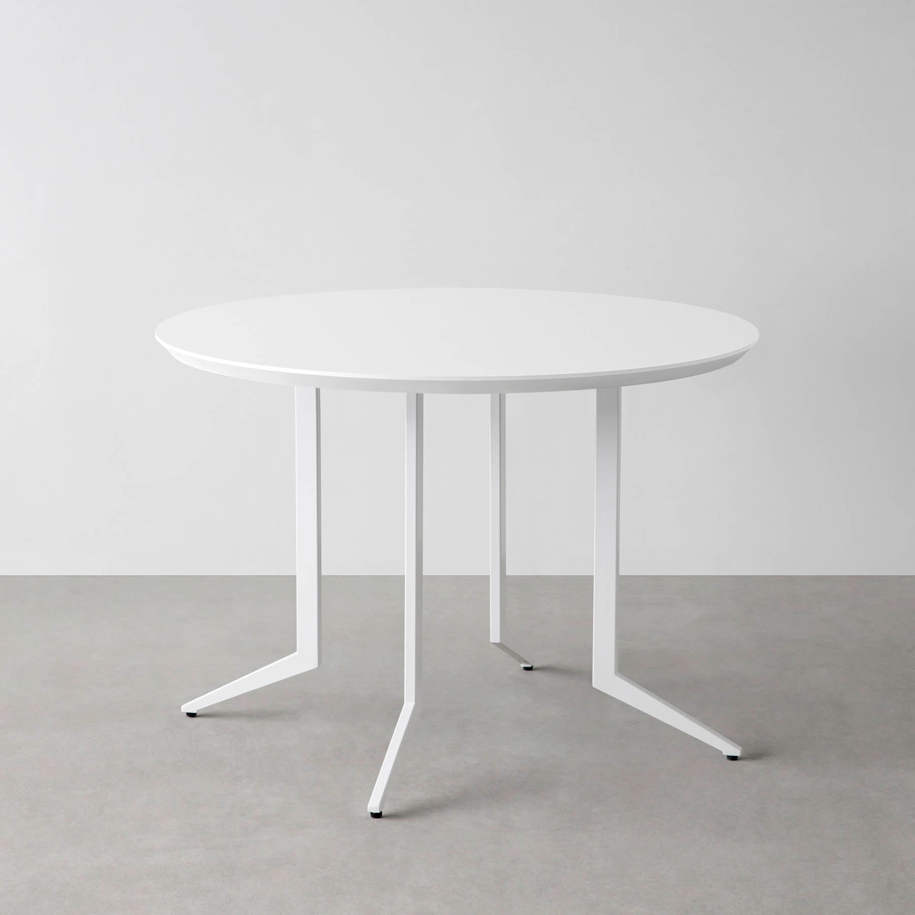 スマート造作カフェテーブル / FENIX NTM 全9色　白スチール脚 4本脚 × ラウンド φ81 - 100