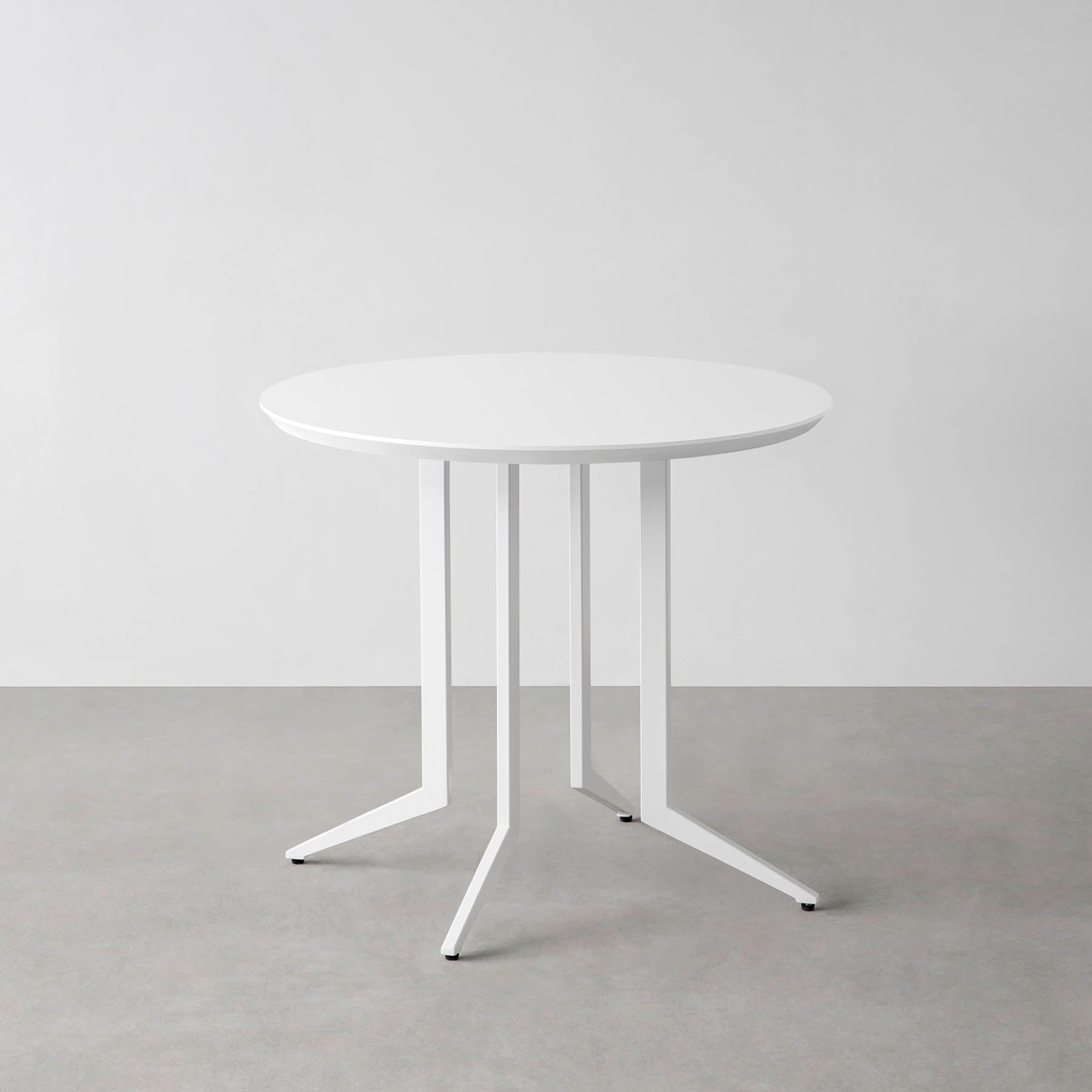 スマート造作カフェテーブル / FENIX NTM 全9色　白スチール脚 4本脚 × ラウンド φ61 - 80