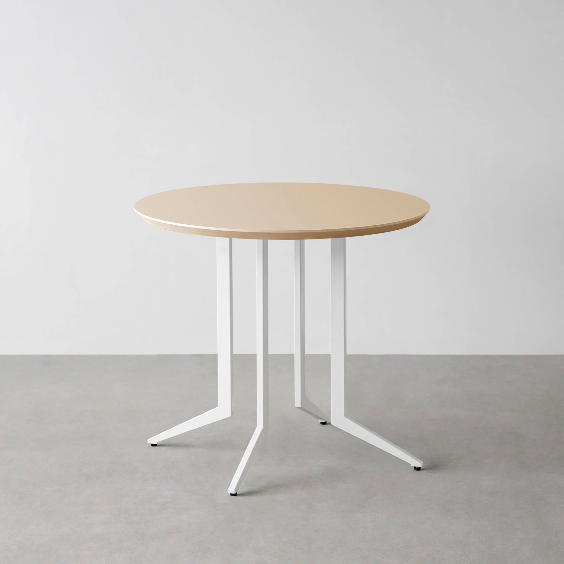 スマート造作カフェテーブル / FENIX NTM 全9色　白スチール脚 4本脚 × ラウンド φ61 - 80