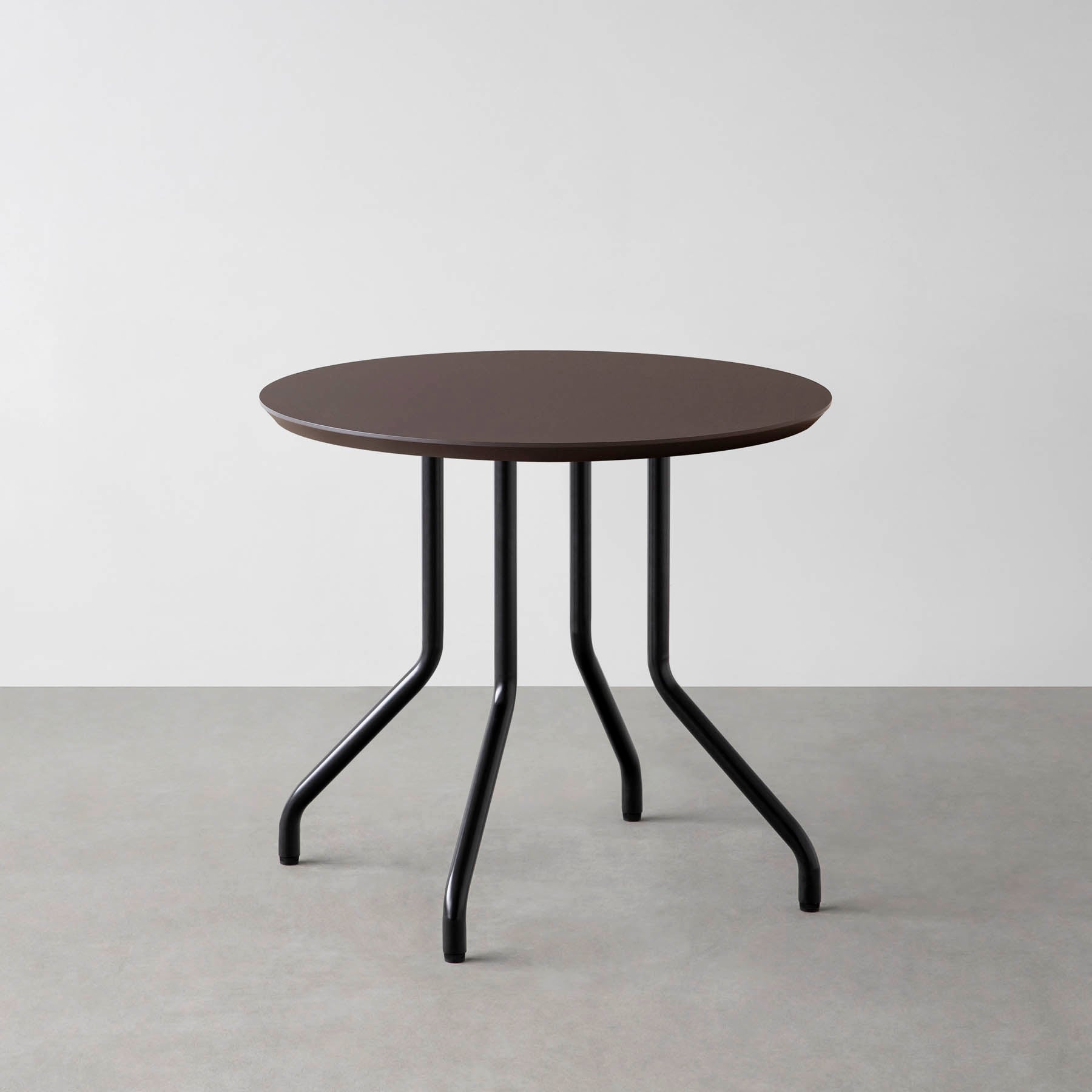 スマート造作カフェテーブル / FENIX NTM 全9色　黒スチール脚 4本脚 × ラウンド φ61 - 80