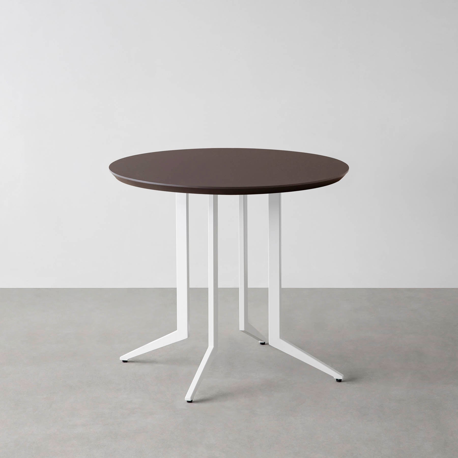 スマート造作カフェテーブル / FENIX NTM 全9色　白スチール脚 4本脚 × ラウンド φ61 - 80