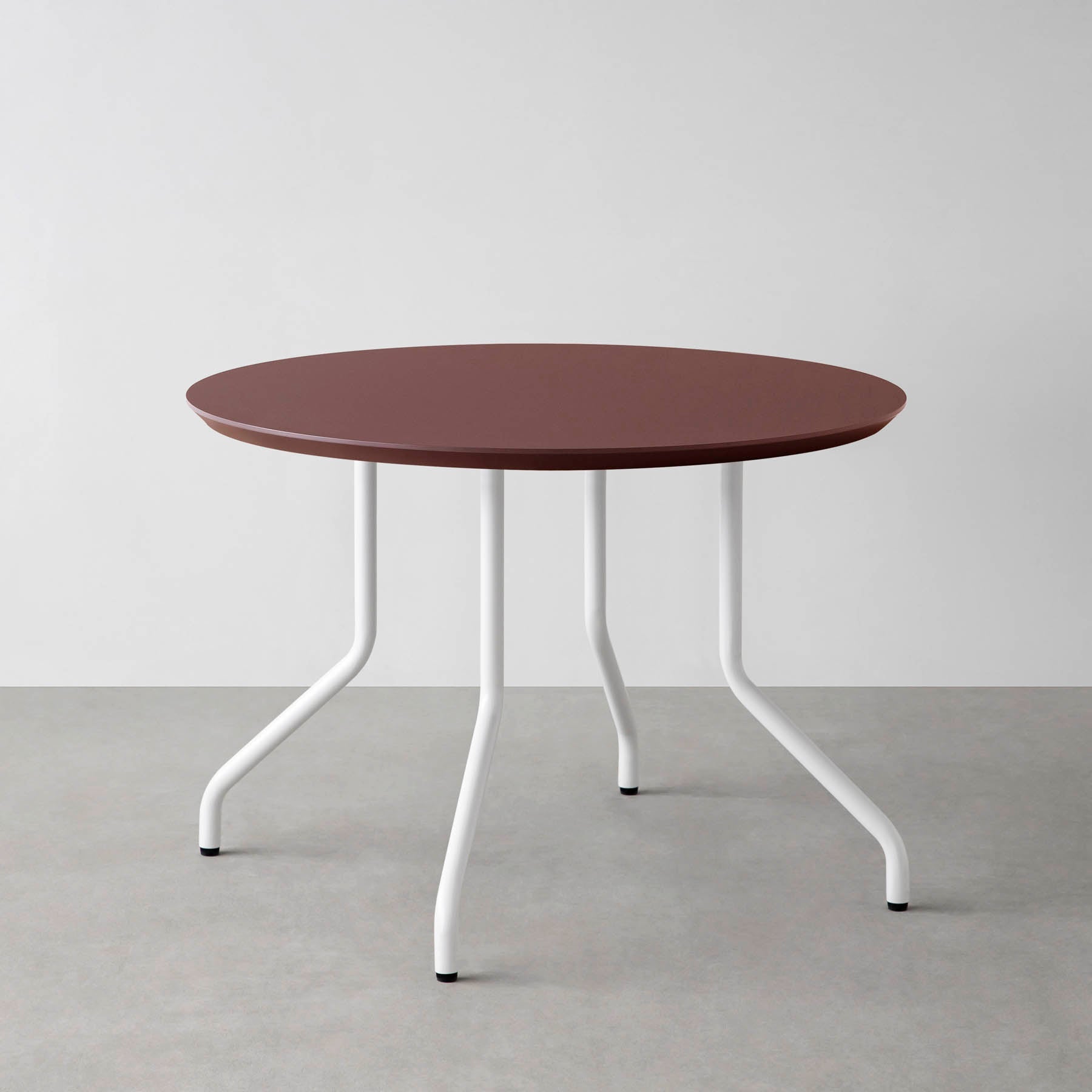 スマート造作カフェテーブル / FENIX NTM 全9色　白スチール脚 4本脚 × ラウンド φ81 - 100
