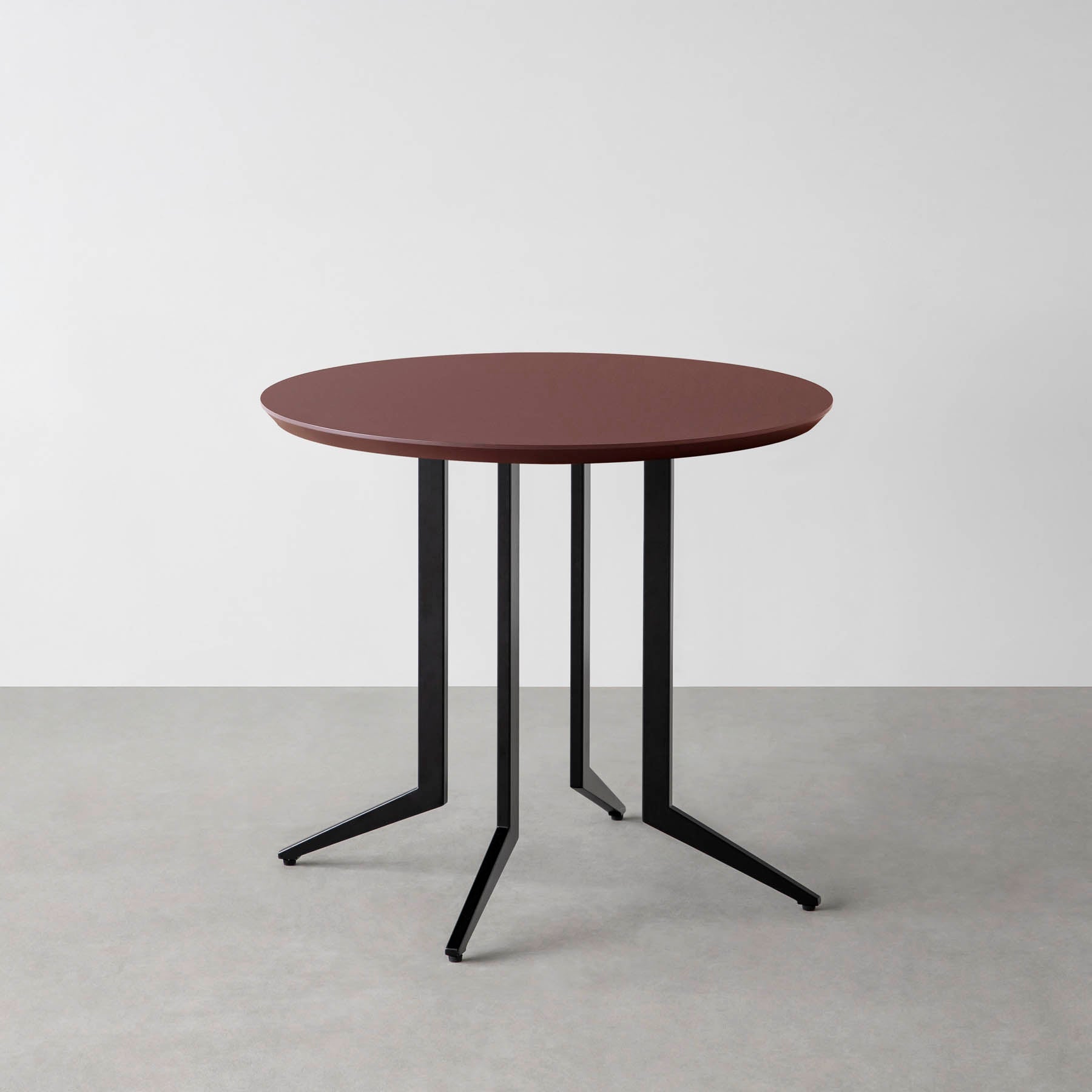 スマート造作カフェテーブル / FENIX NTM 全9色　黒スチール脚 4本脚 × ラウンド φ61 - 80