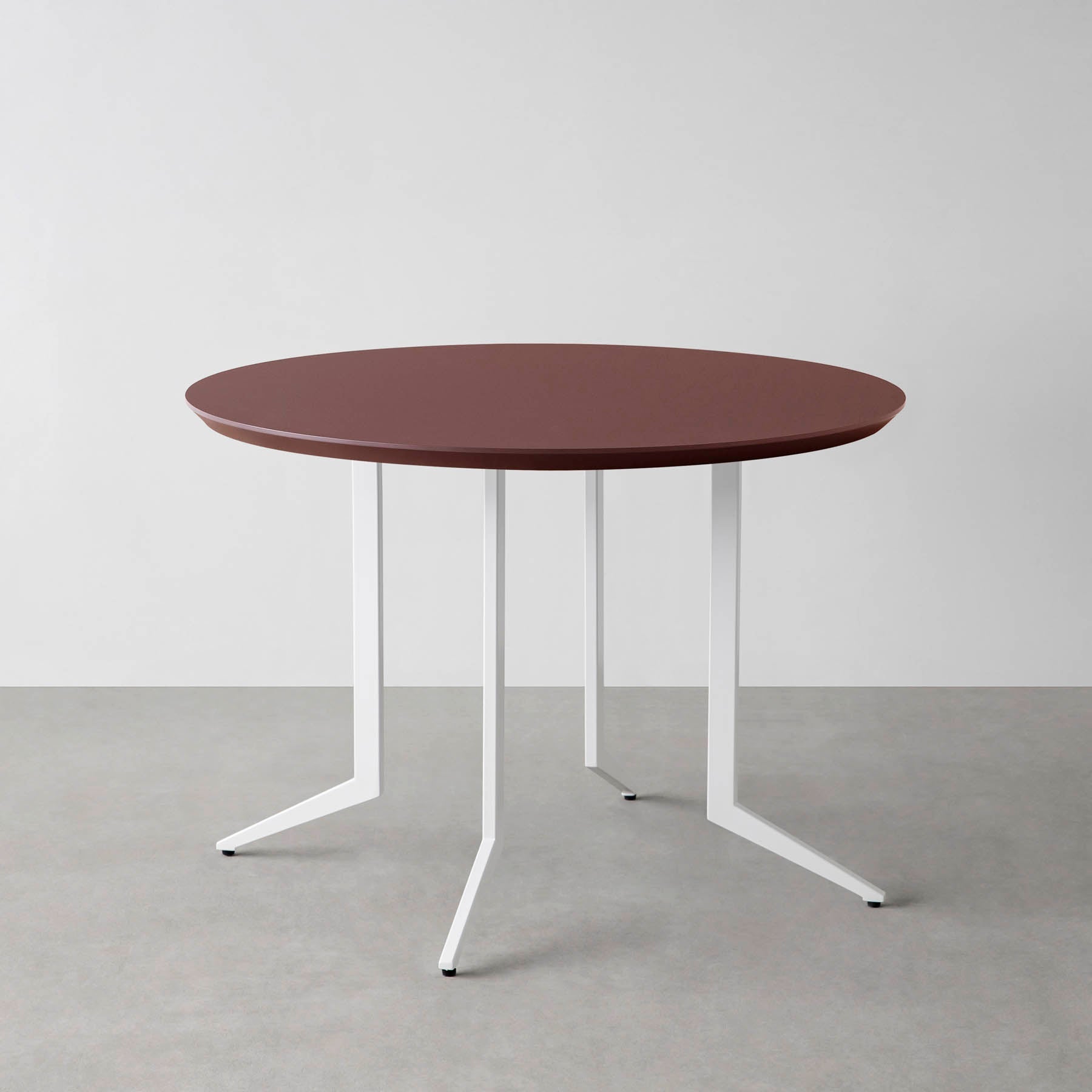 スマート造作カフェテーブル / FENIX NTM 全9色　白スチール脚 4本脚 × ラウンド φ81 - 100