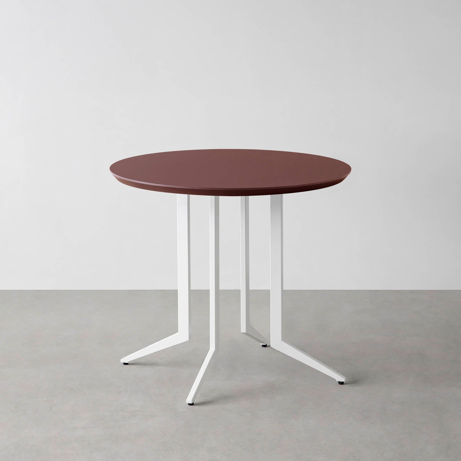 スマート造作カフェテーブル / FENIX NTM 全9色　白スチール脚 4本脚 × ラウンド φ61 - 80