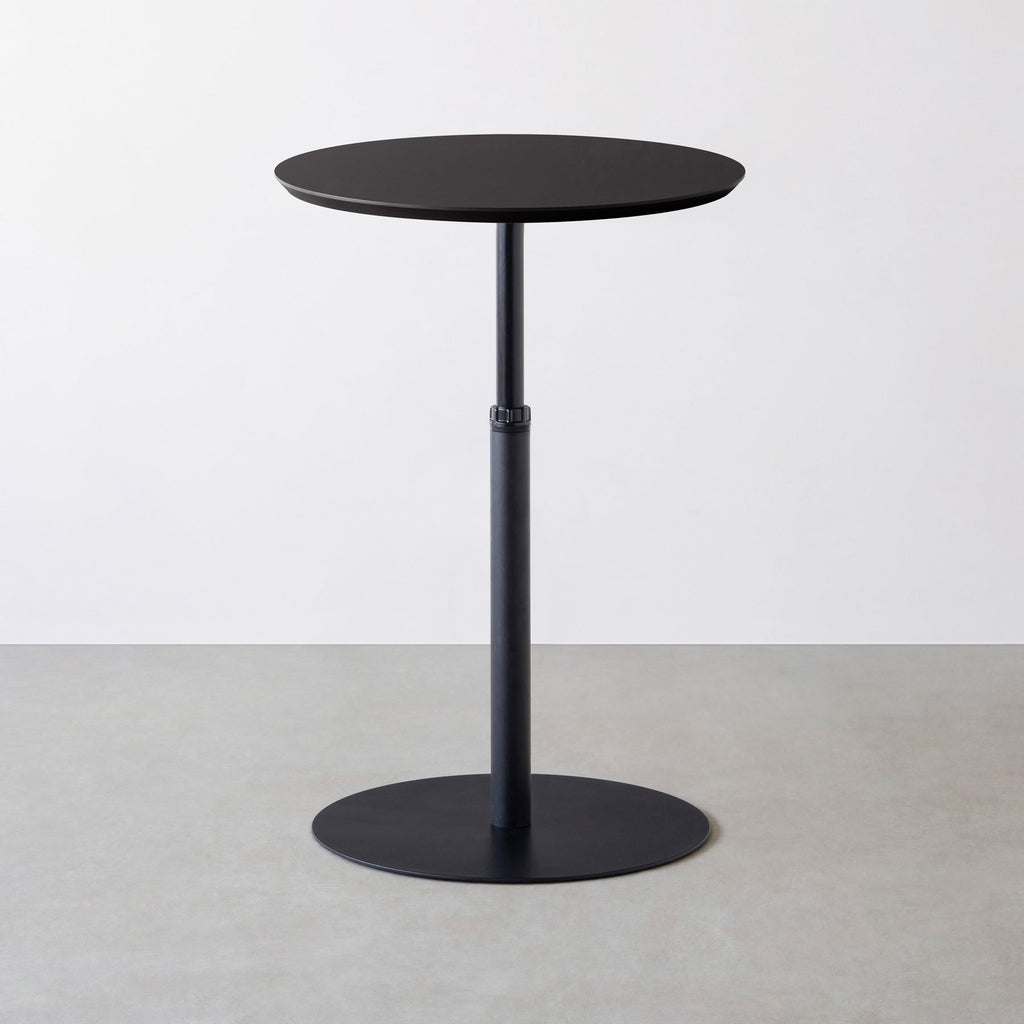 スマート造作カフェテーブル / FENIX NTM 全9色　黒スチール脚 1本脚 × ラウンド φ61 - 70