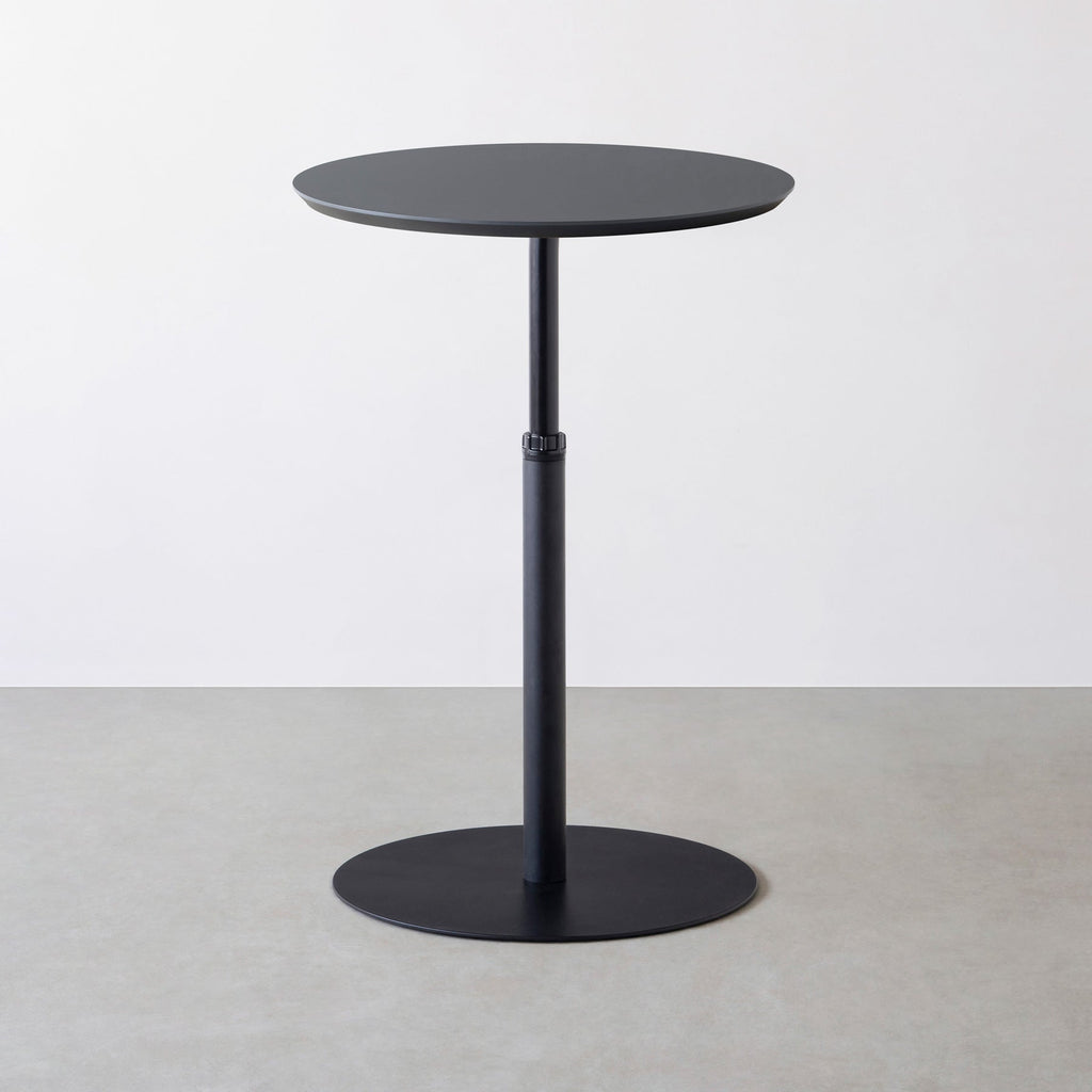 スマート造作カフェテーブル / FENIX NTM 全9色　黒スチール脚 1本脚 × ラウンド φ61 - 70