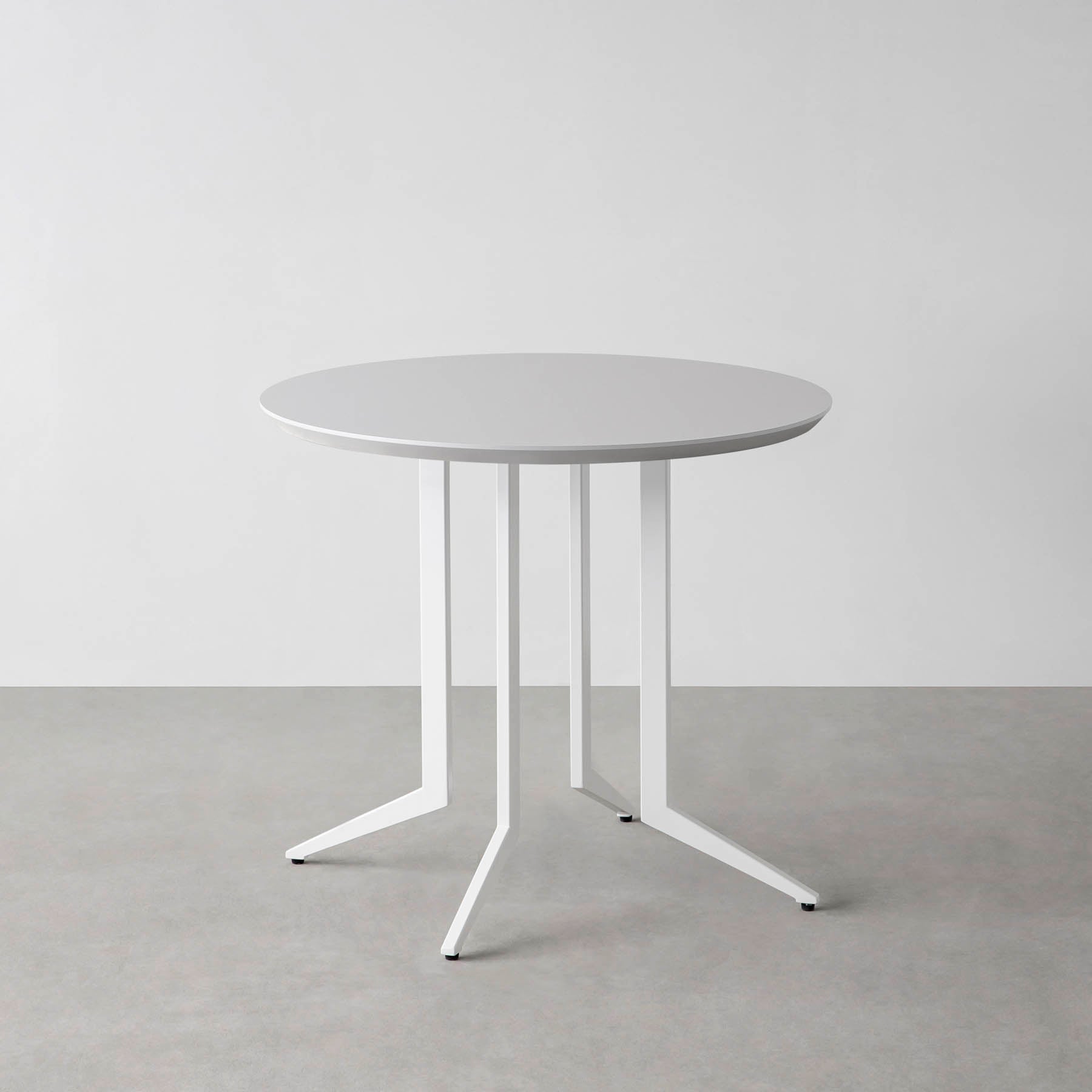 スマート造作カフェテーブル / FENIX NTM 全9色　白スチール脚 4本脚 × ラウンド φ61 - 80