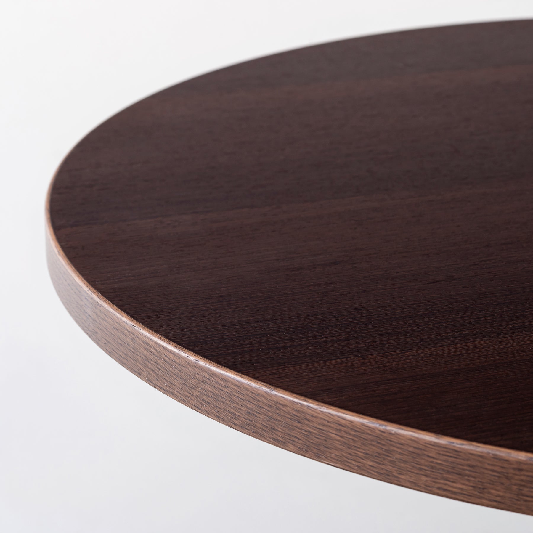 スマート造作カフェテーブル / ウェンジ　白スチール脚 4本脚 × ラウンド φ61 - 80