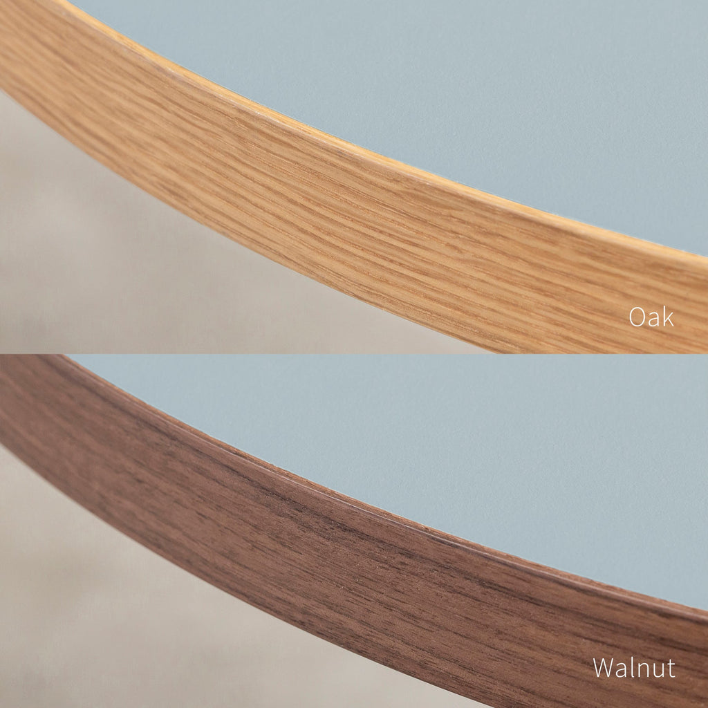 スマート造作カフェテーブル / リノリウム 全32色　黒スチール脚 カフェX × ラウンド φ71 - 80