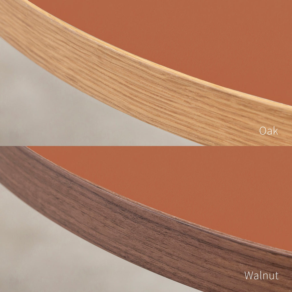 スマート造作カフェテーブル / リノリウム 全32色　黒スチール脚 4本脚 × ラウンド φ61 - 80