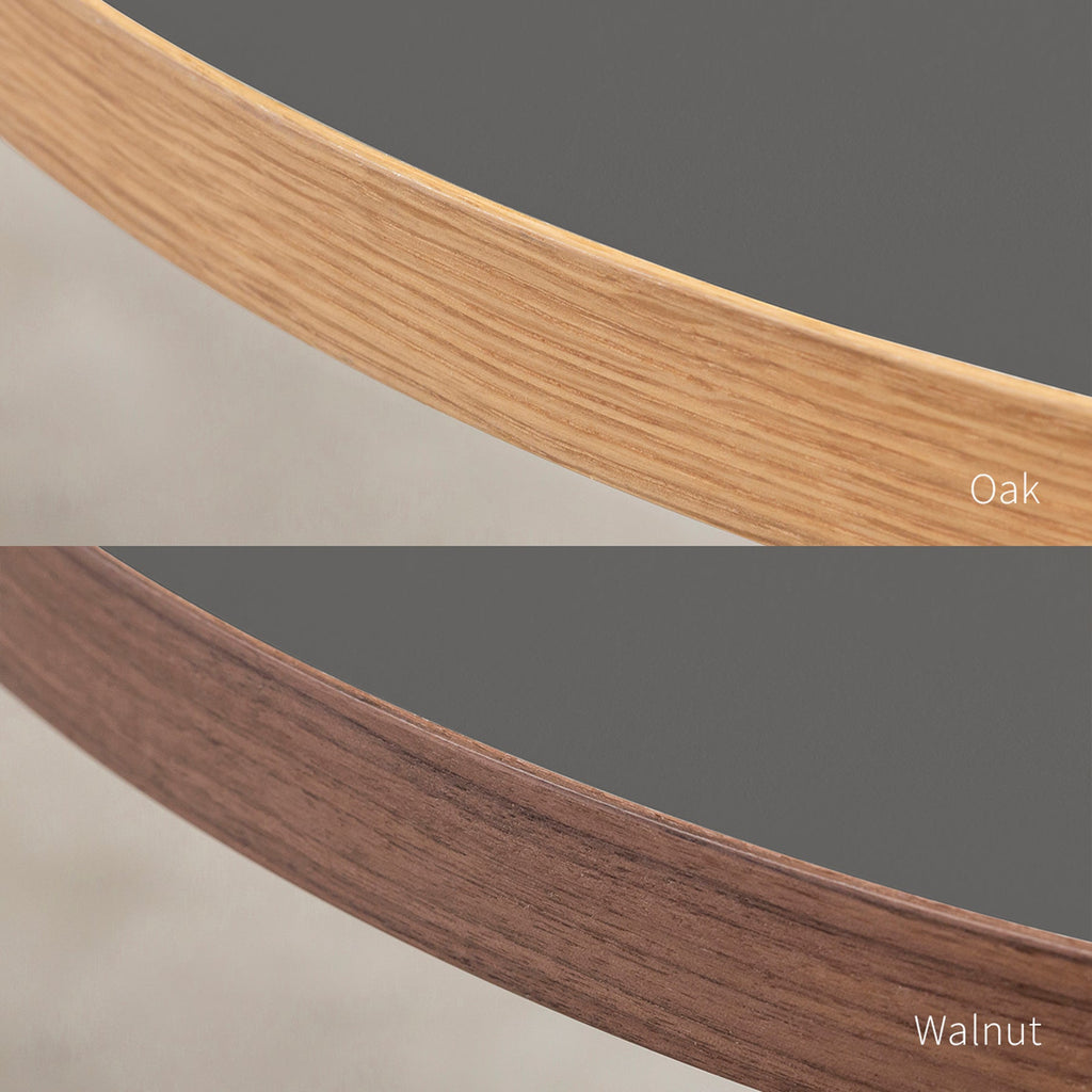 スマート造作カフェテーブル / リノリウム 全32色　白スチール脚 4本脚 × ラウンド φ61 - 80