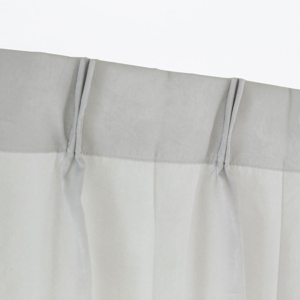 UVカット機能のあるブルーのプライバシーレースカーテン（上部）