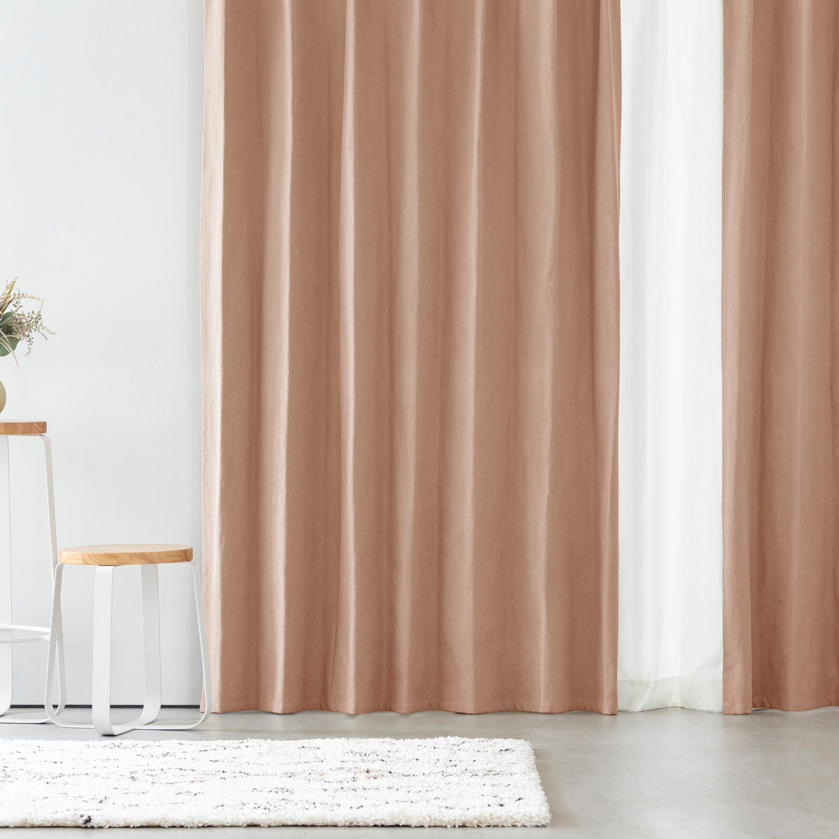 SAMPLE / Cotton - Casual　帆布生地の 遮光 プリーツカーテン