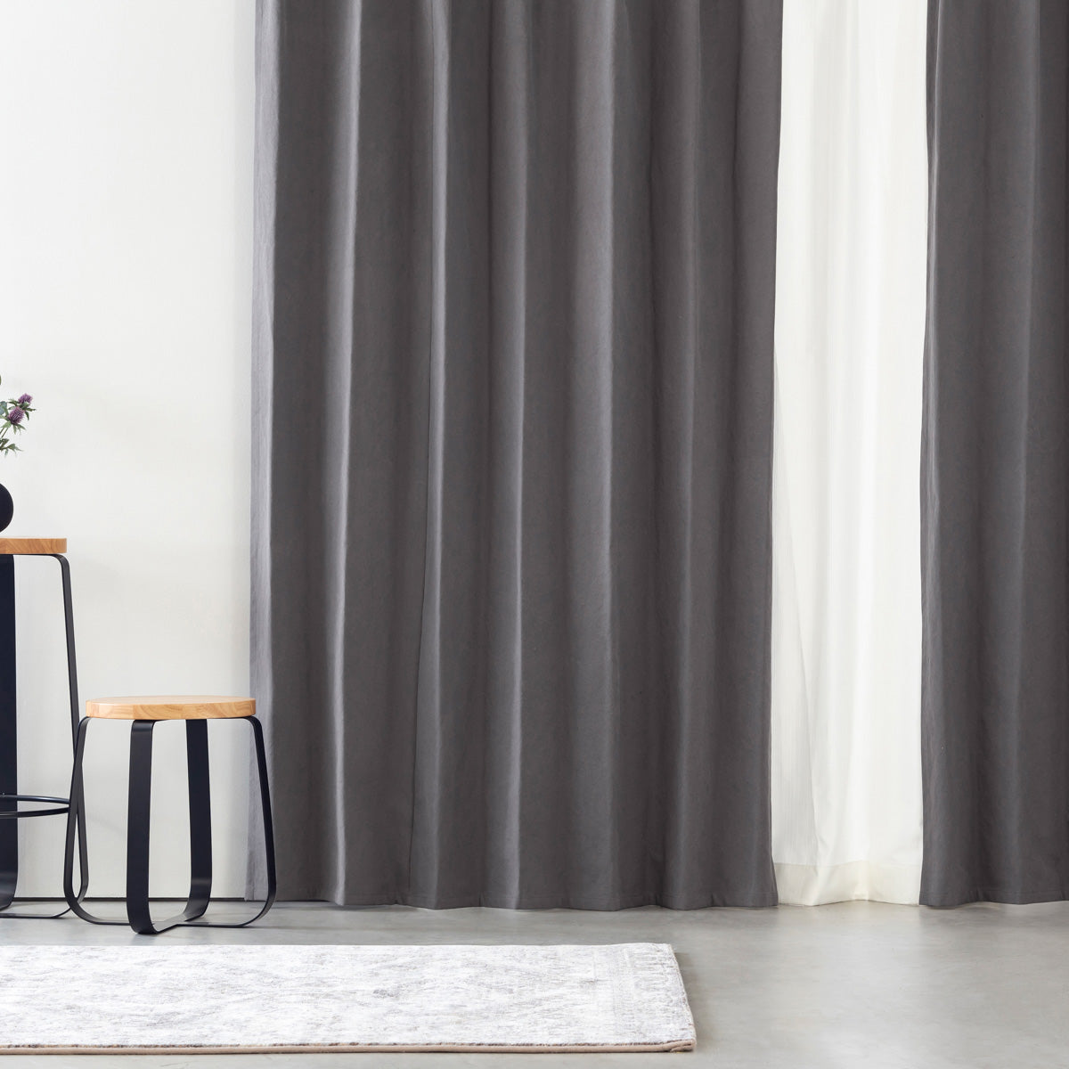 SAMPLE / Cotton - Casual　帆布生地の 遮光 プリーツカーテン