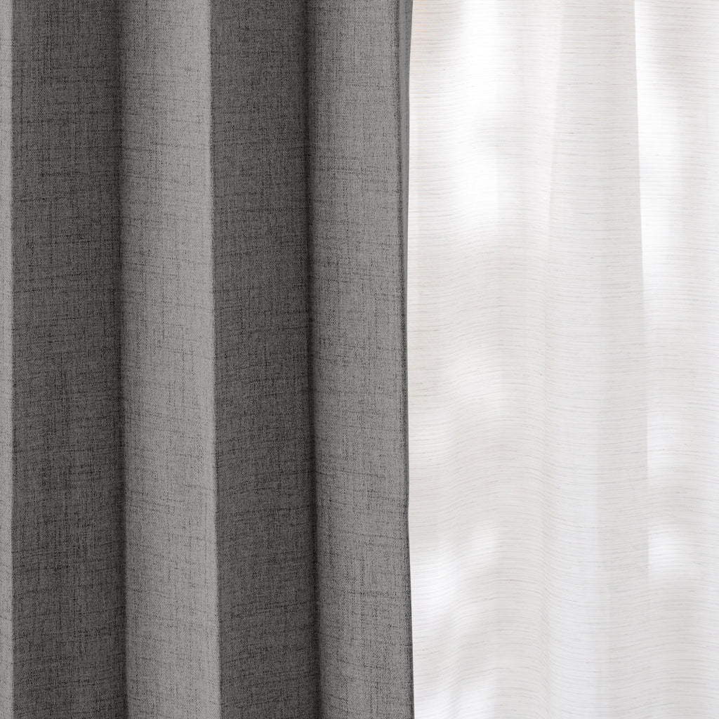 防音・遮熱・保温・完全遮光・形状記憶機能のあるプリーツカーテン（ダークグレー）