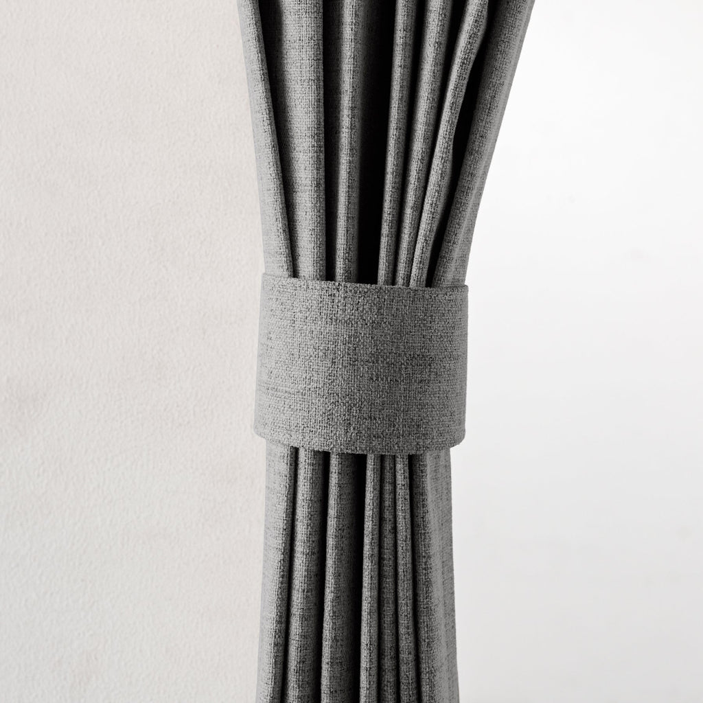 防音・遮熱・保温・完全遮光・形状記憶機能のあるプリーツカーテン（ダークグレー）