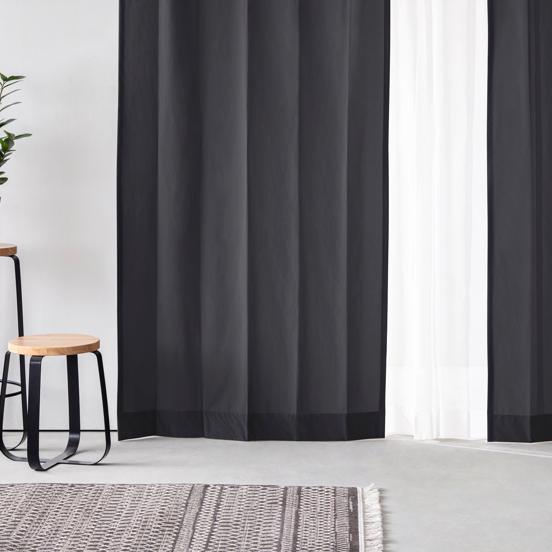 洗える撥水フラットカーテン