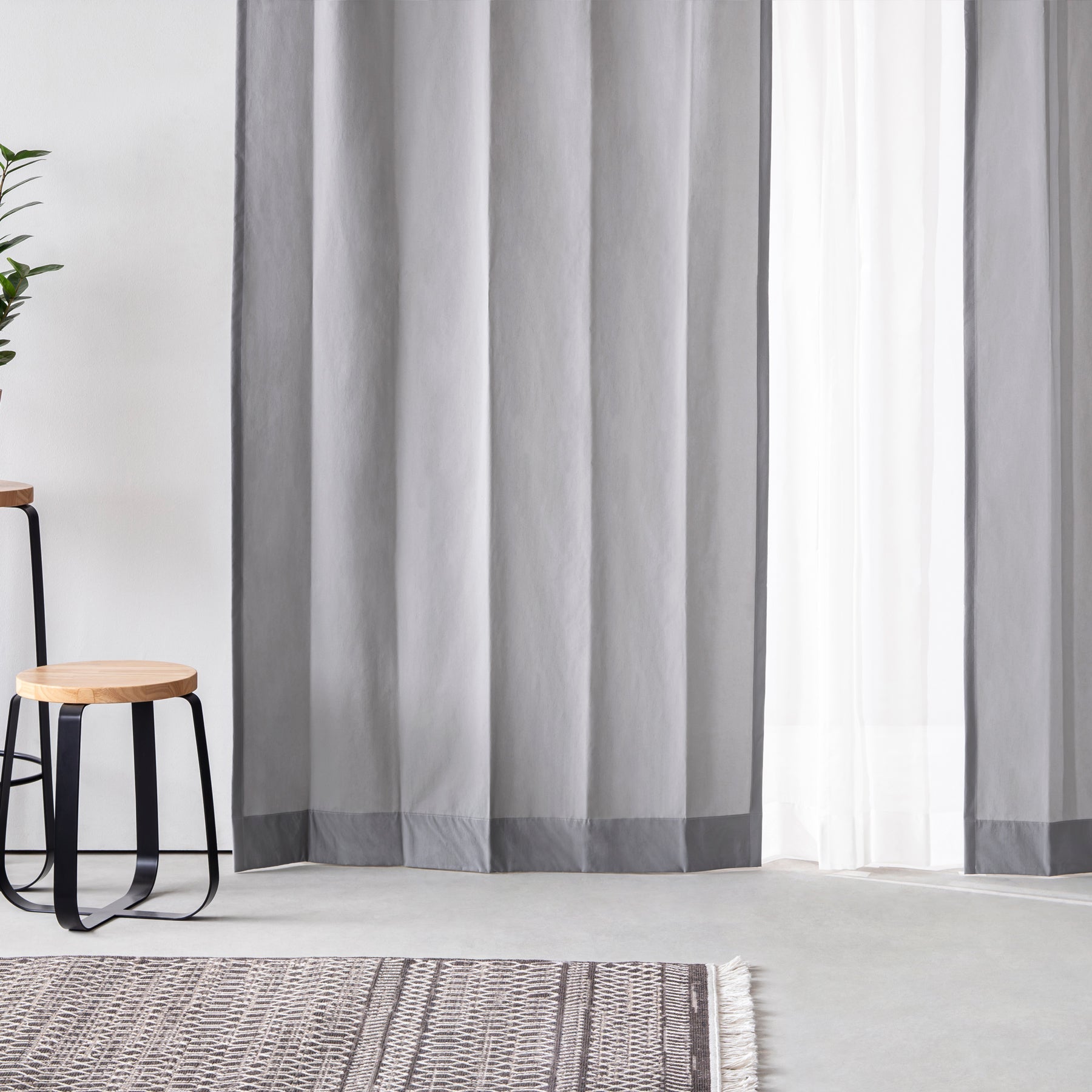 洗える撥水フラットカーテン