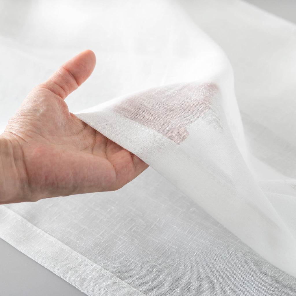 リネンライク 防炎 レースカーテン
