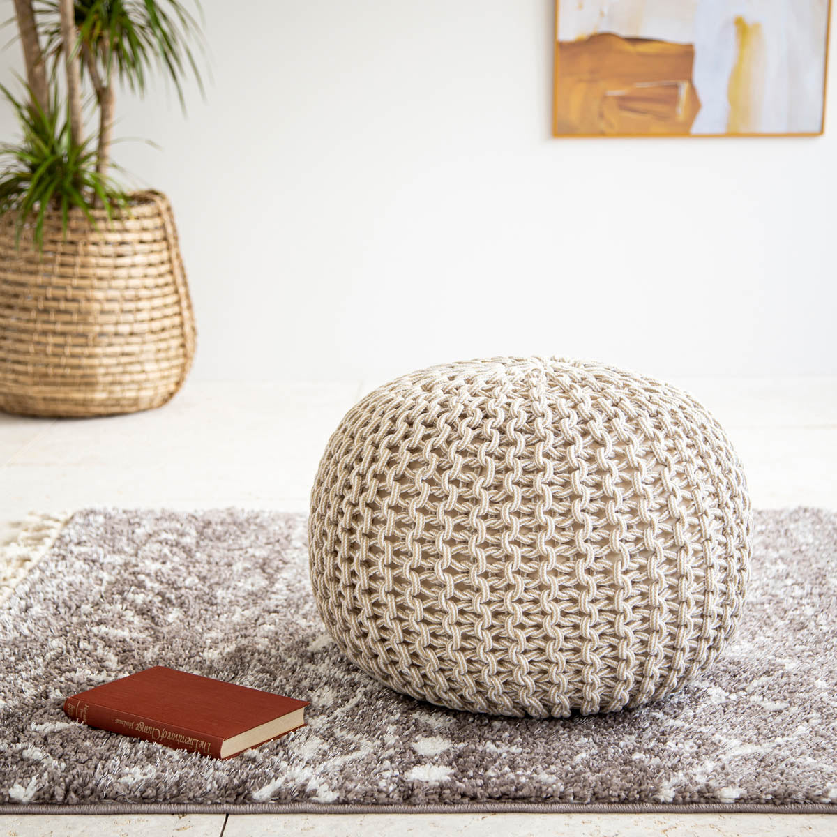 Natural - Pouf　コットン プフ