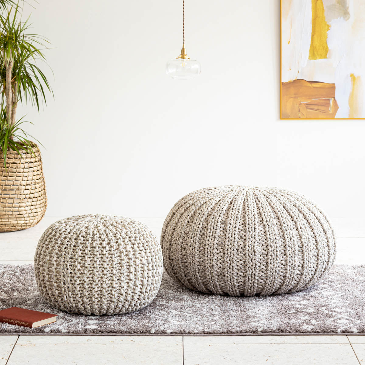 Natural - Pouf　コットン プフ