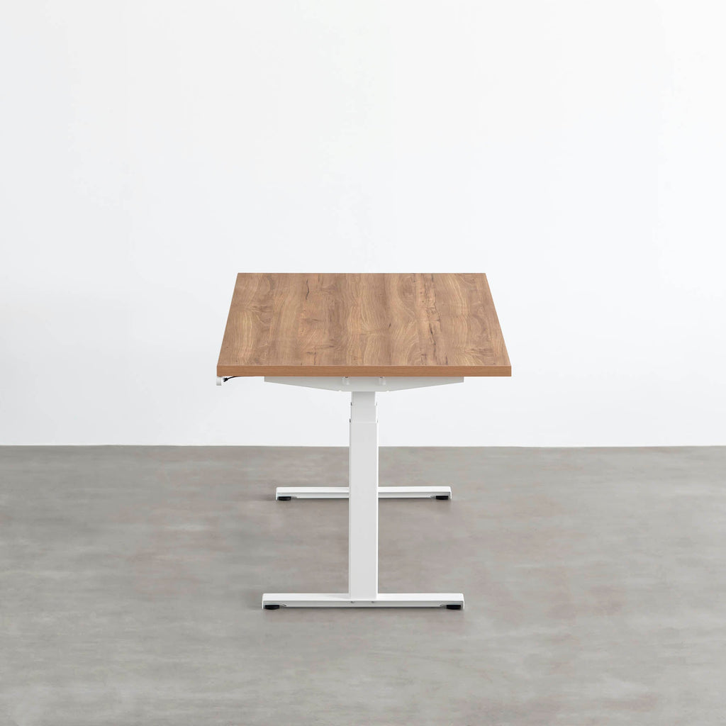 スマート造作テーブル / メラミン 木目調 × スマート電動昇降脚