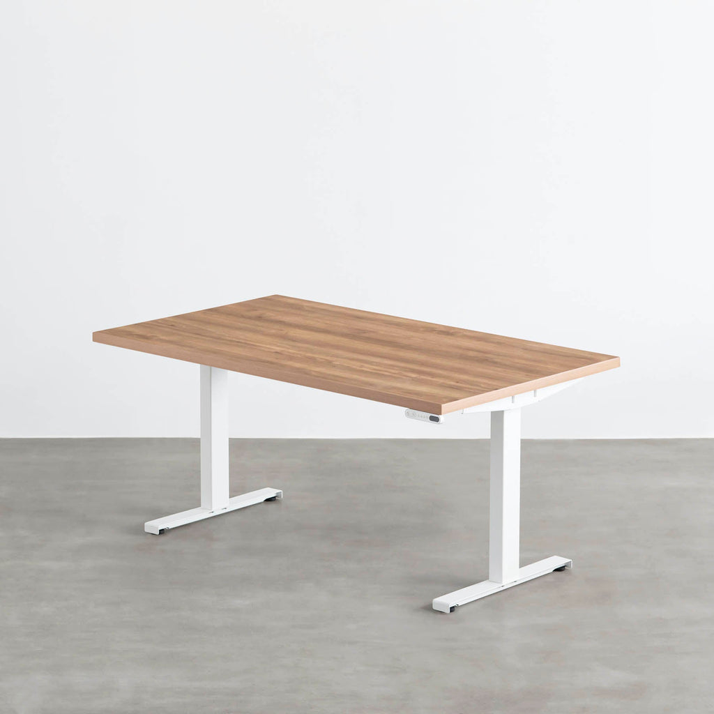 スマート造作テーブル / メラミン 木目調 × スマート電動昇降脚
