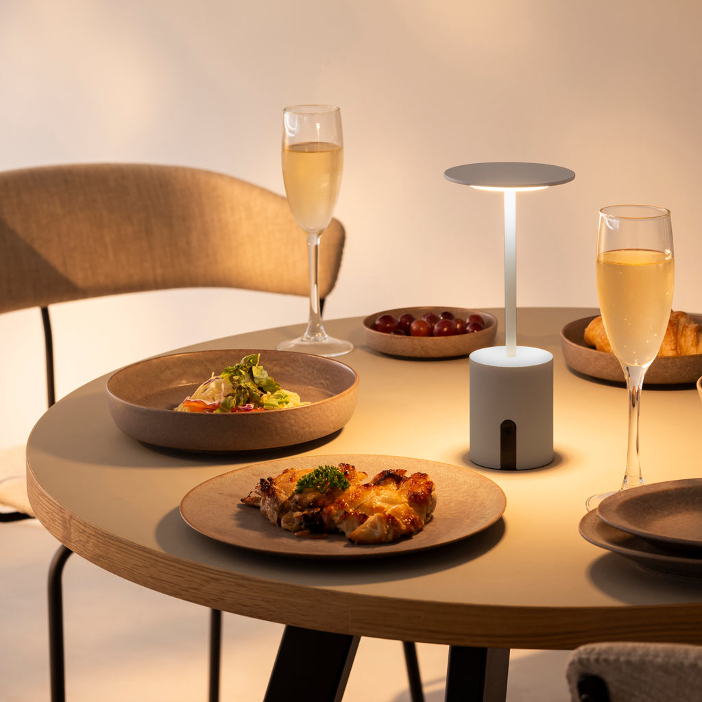 Evening × Lamp　カクテルグラスのような 充電式 ポータブルライト