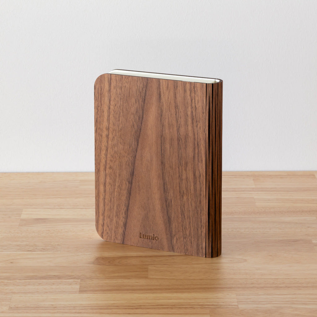 本のようなデザインのライトWalnut