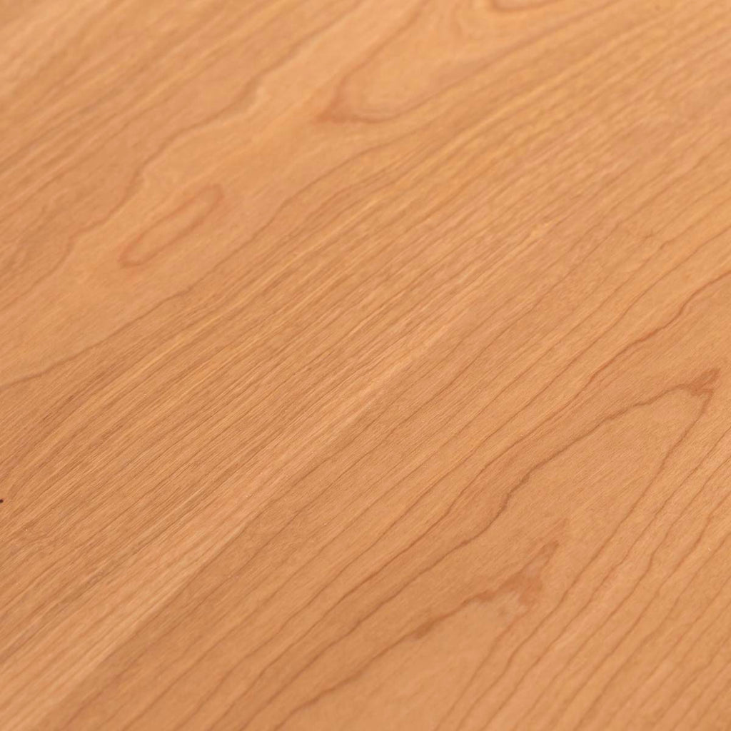 スマート造作カフェテーブル / 無垢 ブラックチェリー　白スチール脚 4本脚 × ラウンド φ61 - 80