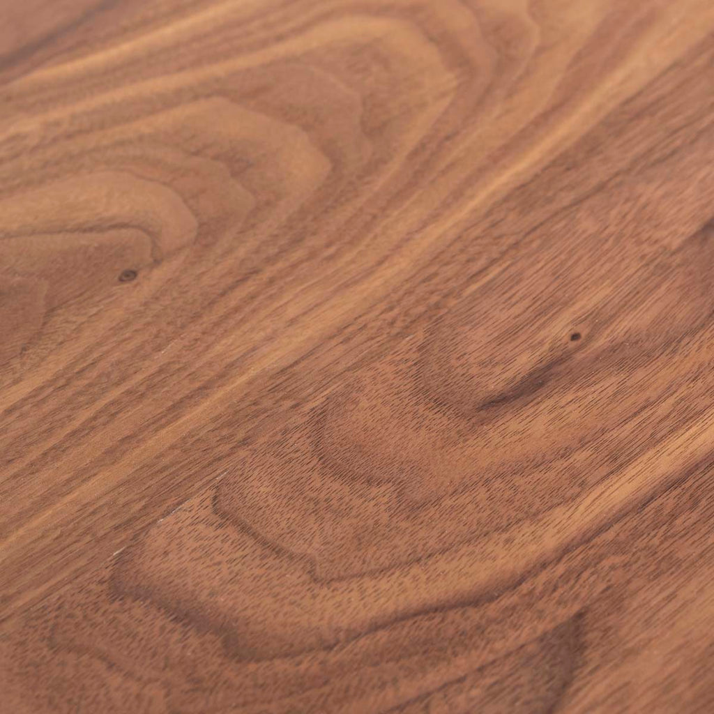 スマート造作カフェテーブル / 無垢 ウォルナット　白スチール脚 4本脚 × ラウンド φ61 - 80