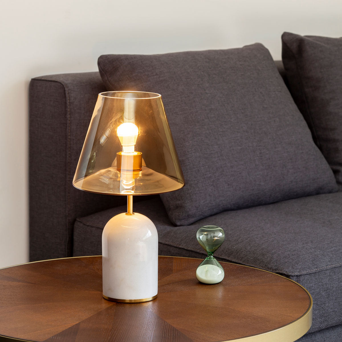 Glass × Marble　Nostalgic Table Lamp