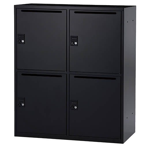 パーソナルロッカー 4人用 ダイヤル式 IPL-4MD WH / IPL-4MD BK