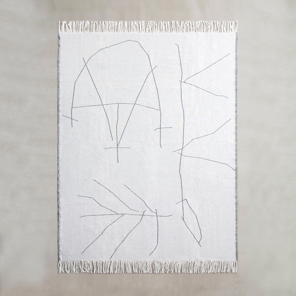 KOTAのSUNOKO BEDへのAdd-onシリーズTonakai Blanketブラック×ホワイト（裏面）