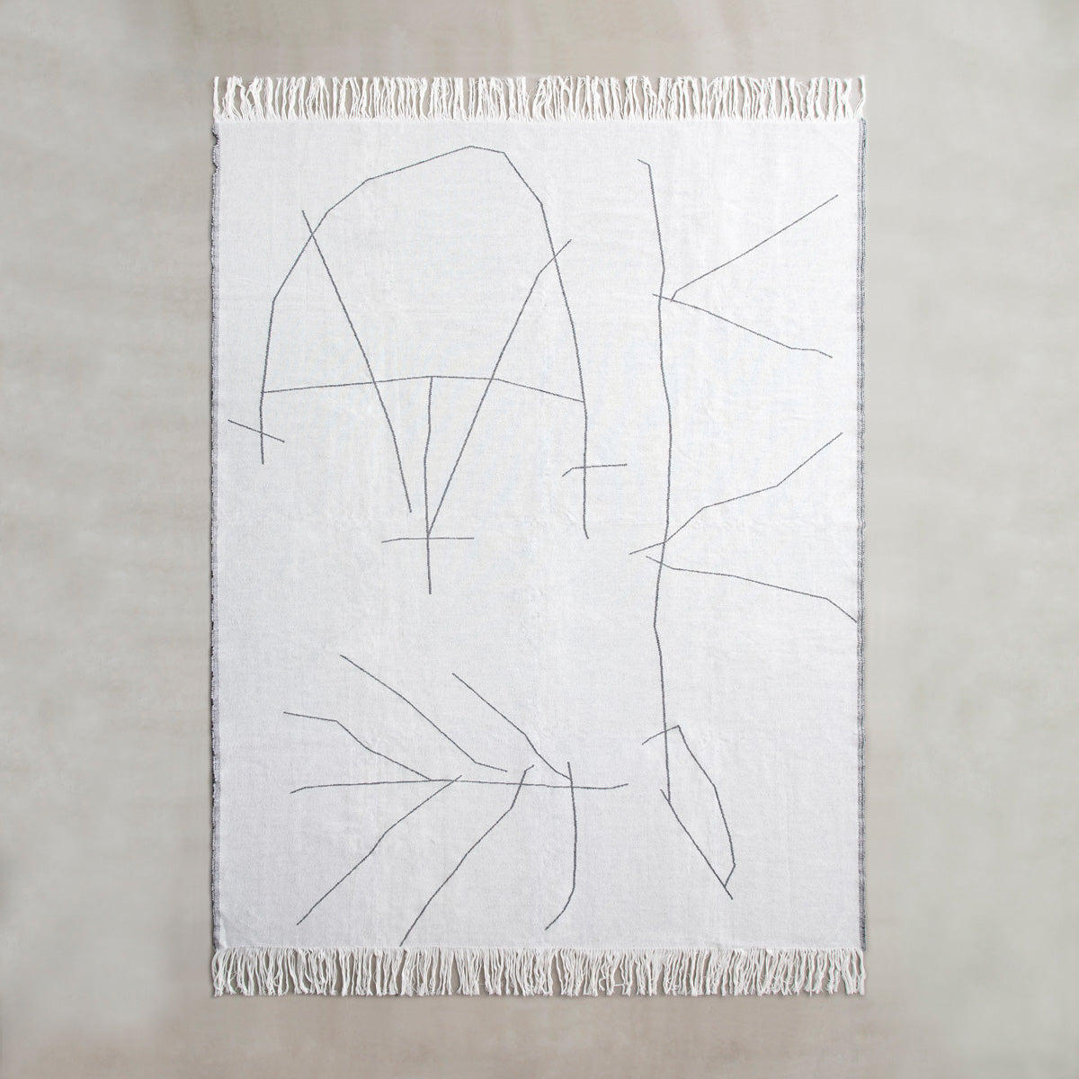 KOTAのSUNOKO BEDへのAdd-onシリーズTonakai Blanketブラック×ホワイト（裏面）