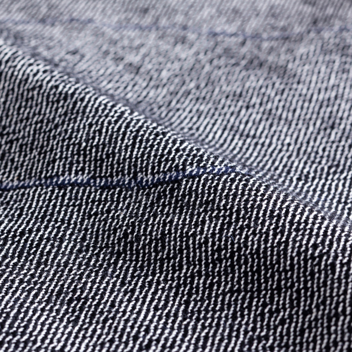 KOTAのSUNOKO BEDへのAdd-onシリーズTonakai Blanketブラック×ネイビー（表面detail）