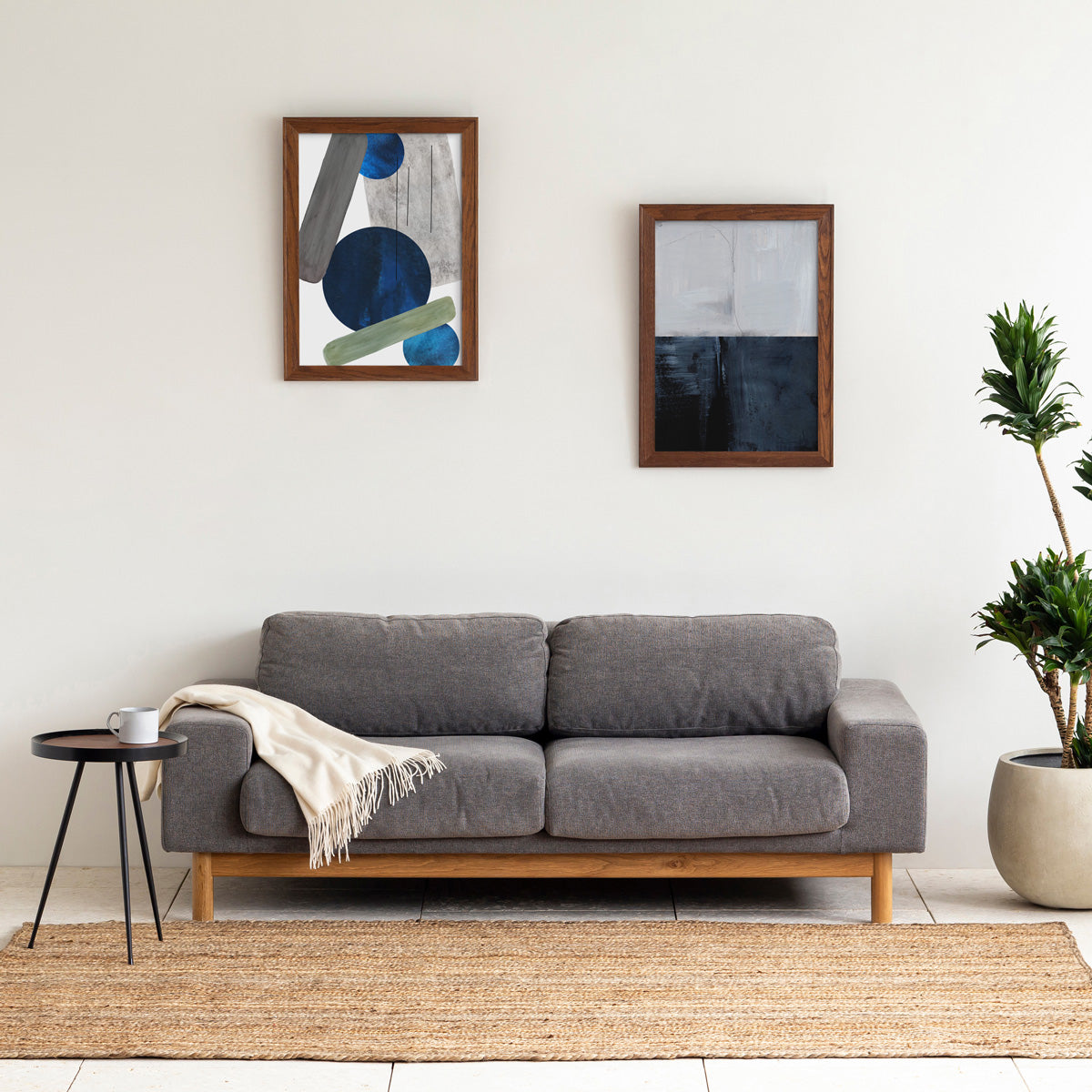 OAK　Art Frame　暮らしにアートを　Navy  × Horizon　Abstract #1