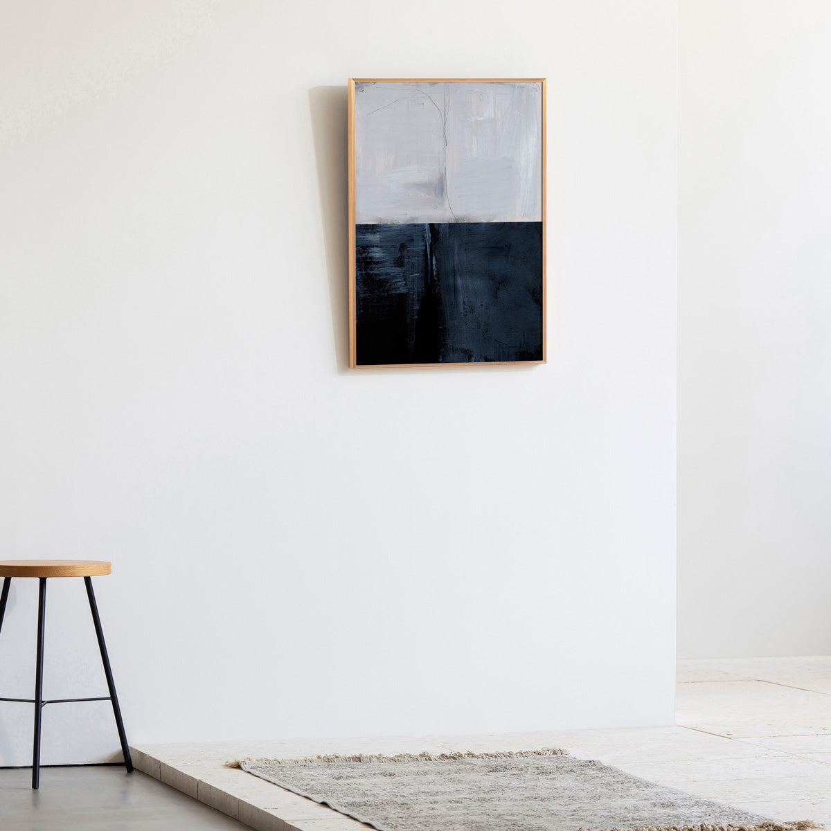 ALUMI　Art Frame　暮らしにアートを　Navy  × Horizon　Abstract #1