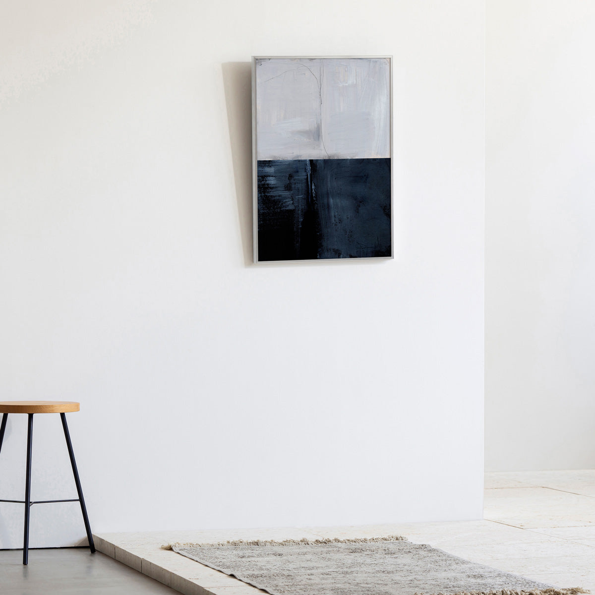 ALUMI　Art Frame　暮らしにアートを　Navy  × Horizon　Abstract #1
