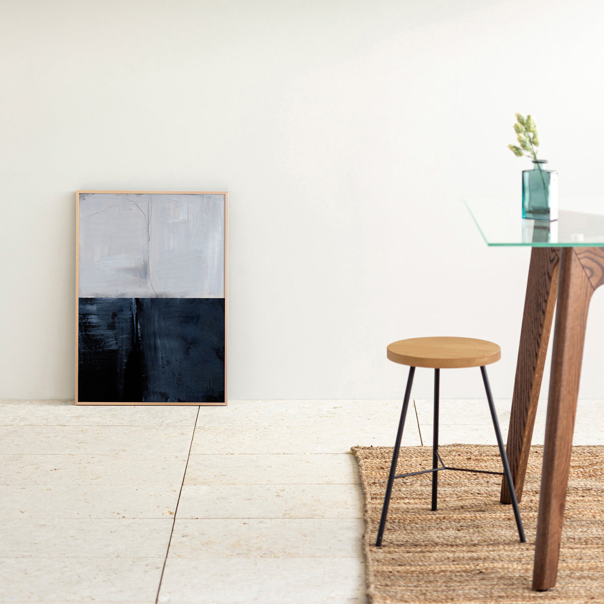 ALUMI　Art Frame　暮らしにアートを　Navy  × Horizon　Abstract #1
